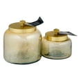 thumbnail image 2 of Fancy Metal Glass Jar In Beige, 2 of 7