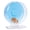 Light Blue-Medium, variant on Transparent Small Small Animal Exercise Wheel