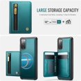 thumbnail image 4 of For Samsung Galaxy S20 FE 5G Phone Case Compatible With MagSafe 2 In 1 Wallet With Card Holder,PU Leather Case,RFID Blocking Ring Holder Kickstand Magnetic Protective Women Men Cover,Green, 4 of 8