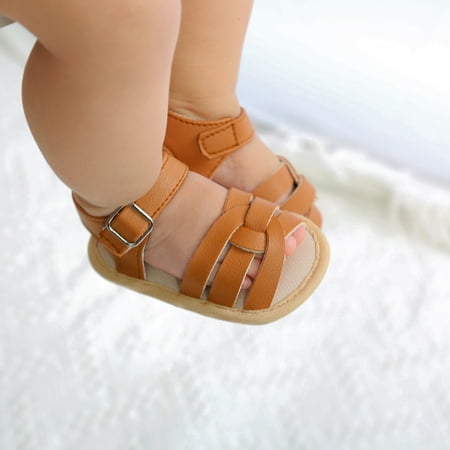 

Oalirro Baby Boys Girls Sandals Soft Non-Slip Rubber Sole Prewalker Flat Walking Shoes