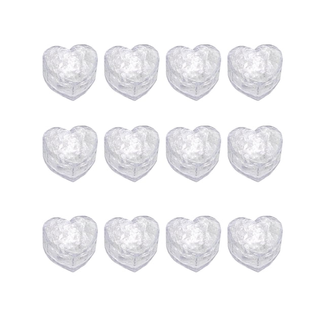 12 Uds. Cubitos de hielo LED que brillan en la oscuridad, cubos de hielo reutilizables, impermeables, iluminados, cubitos de hielo brillantes para lento