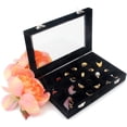 thumbnail image 2 of 24 Grids PU Velour Leather Multipurpose Jewellery Storage Box Ring/Earrings/Necklace Tray, 2 of 6