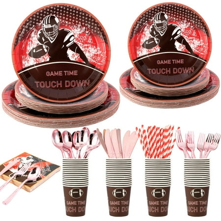 Football Party Tableware Set Disposable 200PCS