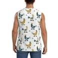 thumbnail image 4 of JUNZAN Farm Roosters Men's Sleeveless T Shirts,Sleeveless Muscle Shirts,Sizes S-3XL, 4 of 8