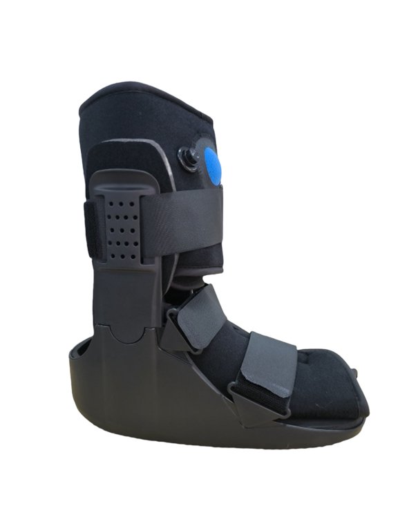 Short Ankle Brace Support Boot With Adjustable Straps And Reinforced Side Plates For Foot And Ankle Support(Black-25cm)