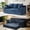 Blue, variant on 70" Boneless Couch with Pull Out Sofa Bed, 5 Pillows , 3 Seater Plush Velvet Sofa for Living Room & Bedroom,Blue