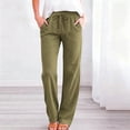 thumbnail image 2 of QSAWXQZ Womens Texture Knit Pants Straight Leg Drawstring Waist Loose Leg Pockets Casual Lounge Trousers 2XL, 2 of 9