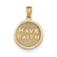 thumbnail image 2 of 14k Polished Reversible Have Faith/Footprints Pendant, 2 of 3