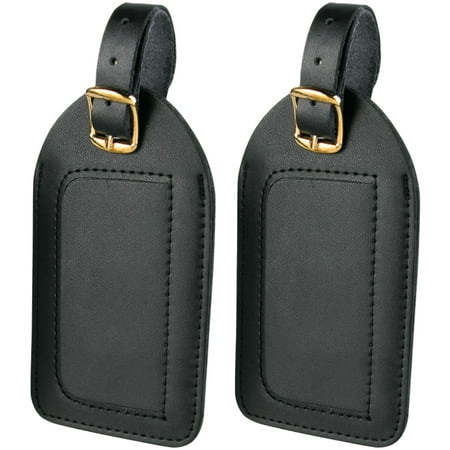 P2010 Leather Luggage Tags, 2pk