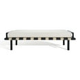 thumbnail image 2 of SAFAVIEH Couture Constantine Solid Linen Contemporary Bench, Black/White, 2 of 11