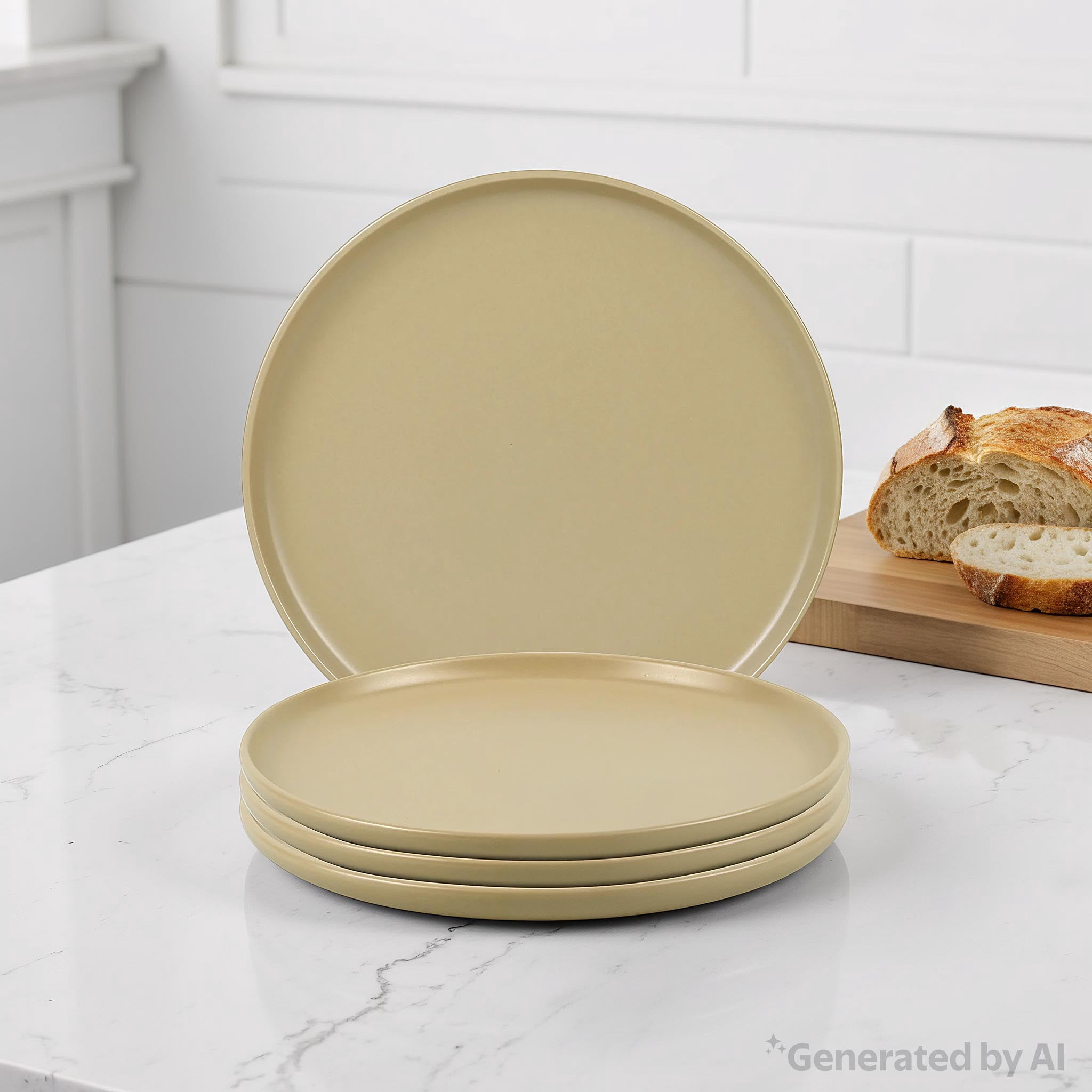 Mainstays Alessandra Matte Brown Round Stoneware Salad Plate