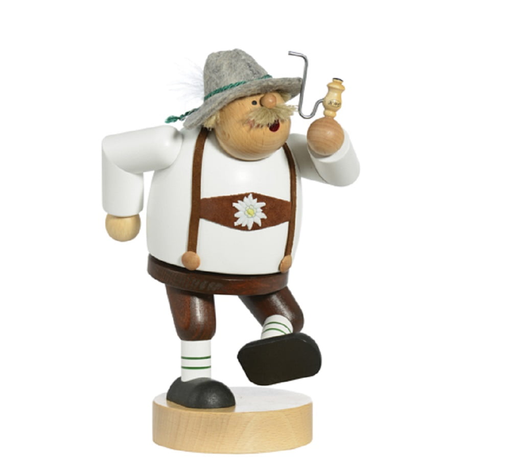 KWO Chubby Bavarian Schuhplattler Dancer German Wood Christmas Incense Smoker