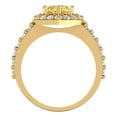 thumbnail image 4 of Clara Pucci 14K Yellow Gold 2.03ct Citrine Halo Ring for Women, 4 of 8
