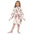 thumbnail image 6 of FORMRS Niños Bathrobe Unisex Hooded Robe Soft Plush Pajamas Sleepwear, Size 4-6T, Red Christmas Gift Pattern, 6 of 7