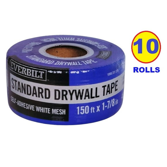 10 ROLLS EVERBILT Standard Drywall SELF ADHESIVE Tape (45.7m x 48mm )