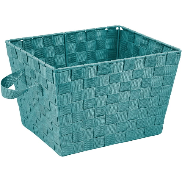 Simplify Large Woven Storage Bin Baskets in Sapphire