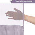 thumbnail image 4 of Zrodlmo No Hook Fabric Shower Curtain with Snap-in Liner, Waffle Waterproof and Mildew Resistant Bathroom Curtain, 72"x 74", Lavender, 4 of 9