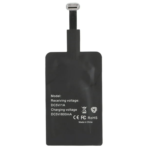 Adaptador de Cargador Inalámbrico micro USB Tipo C, Receptor de Carga Inalámbrica de Compacto Confiable para Teléfonos
