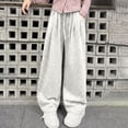 thumbnail image 2 of EnJoCho Girls Sweatpants Wide Leg Elastic High Waist Loose Straight Soft Trousers Relaxed Fit Bottoms For Kids Spring Fall Daily Streetwear School Active Wear, 2 of 7
