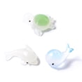 thumbnail image 1 of Figuritas de animales pequeños de vidrio, 3 uds., tortuga de vidrio soplado a mano, delfín, ballena, arte, adorno de animales marinos para decoración del hogar, regalo de cumpleaños, 1 of 5