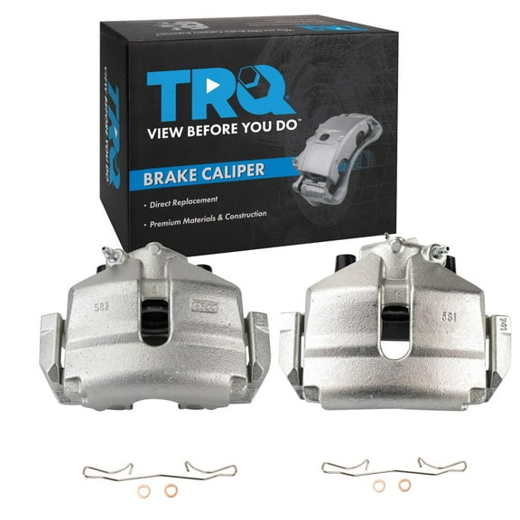 TRQ Front Brake Caliper Set Compatible with 2010 Audi A3 2010-2015 TT Quattro 2012-2019 Volkswagen Beetle 2010-2014 Golf 2008-2013 GTI 2005-2017 Jetta 2006-2010 Passat 2006-2009 Rabbit