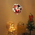 thumbnail image 6 of 3D Christmas Wall Stickers, Snowman Penguin Santa Breaking Through Wall Design, Removable Peel and Stick Window Clings, Winter Holiday Party Decor -1Pcs, 6 of 6
