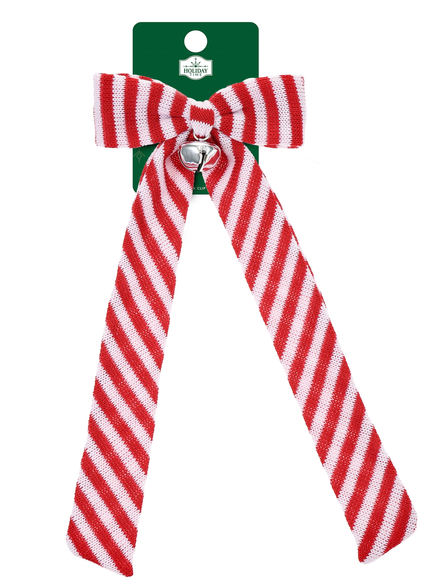 Holiday Time Candy Cane Striped Hair Bow, 1 Piece