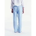 thumbnail image 5 of Argulvti Women's Long Pants Polyester Casual Loose Elastic Waist Wide Straight Leg Side Slight Split Plaid Pants with Pockets, 5 of 8