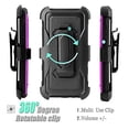 thumbnail image 5 of Mignova LG Stylo 4 case, heavy-duty shock-proof body protection rugged hybrid case with swivel belt clip and bracket for LG Stylo 4 case 2018 (Purple), 5 of 8