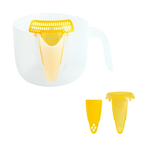Fiudx Tazón Batidor, Vaso Mezclador de Gran Capacidad, Separador de Aceite, Herramienta de Cocina, Perfecto para Natillas Suaves, Cocción y Horneado Eficientes, Ideal para Principiantes y Chefs Caser
