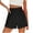Womens Shorts-Black, variant on Homenesgenics Summer Short for Women Plus Size Women Summer Cotton and Linen Pockets Wide Leg Shorts High Waisted Casual Shorts Workwear/(Pink,S)
