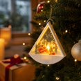 thumbnail image 3 of Christmas Retro Night Light, Mini Triangle Lantern for Indoor Window Tabletop Mantel and Holiday Party Decor, Festive Gift Idea for Home, 3 of 3