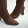 thumbnail image 2 of BURUDANI Women Chunky Block-Heel Square-Toe Knee-High Tall Boots Side-Zip Fashion Boots, 2 of 7