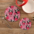 thumbnail image 2 of SKYSONIC Pot Holders Trivets set, 2 Pcs,Panda Bear Valentine's Day Potholders for Kitchen Thread Weave Trivets for Hot Dishes/Pot/Bowl/Teapot/Hot Pot Holders, 2 of 7