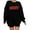 Black, variant on VILOVE Women Oversized Merry Christmas Sweatshirt Merry Letter Print Crew Neck Long Sleeve Pullover Tops
