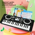 thumbnail image 6 of 37 Keys Electric Digital Piano 37 Music Electric Keyboard with Dual-mode Play & Demonstration for Toddlers Beginners Kids Musical Instruments Gifts, 13.6*5inch, Black, 6 of 10