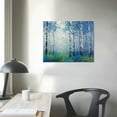 thumbnail image 3 of Nawypu Large White Birch Forest Wall Art Decor Canvas Picture Print Blue Green Tree Blue Maple Leaf Plant Living Room Bedroom Bathroom Office Modern Framed Artwork Home Kitchen Decoration, 3 of 4