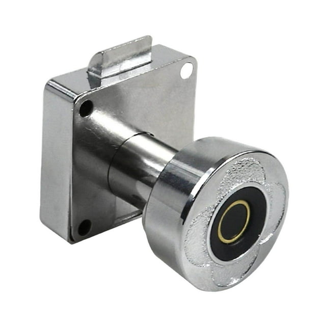 ziyahi Smart Fingerprint Drawer Lock for Box Wardrobe Bedroom Locker Home Office Wardrobe Silver 22mm