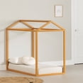 thumbnail image 3 of Pemberly Row Modern 31"W Wooden House Bed Frame in Yellow Finish, 3 of 7