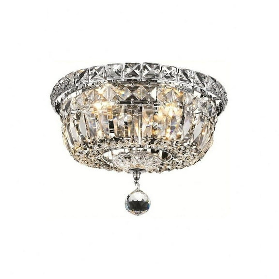 Four Light Flush Mount-Chrome Finish-Royal Cut Crystal Type Bailey Street Home 390-Bel-3336262