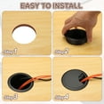 thumbnail image 4 of Grommet de escritorio de 3 pulgadas, 6 piezas, tapa de agujero para gestión de cables, negro, 4 of 6