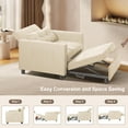 thumbnail image 5 of Noelse Convertible Chair Bed, 3-in-1 Pull Out Sleeper Chair with 3-Position Reclining Backrest, Small Space Upholstered Chair Bed for Guest Room and Apartment, Beige, 5 of 7