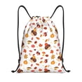 thumbnail image 1 of Fotbe Autumn Maple Leaf with Hedgehog Bolsa Mochila con Cordón Estampada, Bolsa de Gimnasio Deportiva, Bolsa Cinch, Bolsa con Cordón para Hombres y Mujeres-Medium, 1 of 6