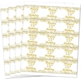thumbnail image 4 of 75th Birthday Water Bottle Labels; Set of 20 Waterproof Water Bottle Wrappers;Gold and White. Happy Birthday Labels, 4 of 5