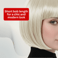 thumbnail image 4 of Dress Up America Short Bob Wig with Bangs for Women – Classic Lightweight Bob Cut Wig, Natural Look Synthetic Hair, Adjustable Cap, Ready to Wear for Daily Use, Halloween & Special Occasions, 4 of 7