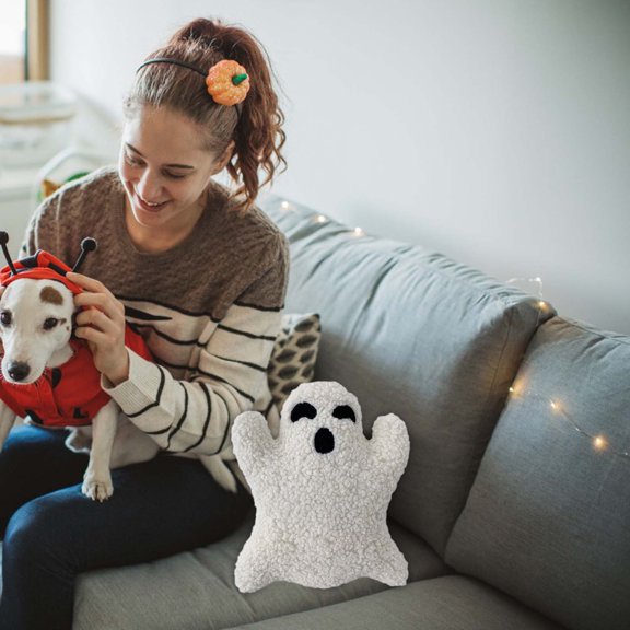 Aihimol Ghost Pillow Halloween, Ghost Pillow - Halloween Ghost Shaped Throw Pillows, Spooky Shaped Throw Pillow for Party Home Halloween Decorations