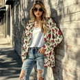 thumbnail image 5 of SCRAWLGOD Roses Cardigan Jackets for Women Lightweight Sweaters for Women Fall Long Sleeve Women's Cardigan with Pockets Size S Stretchy Ladies Cardigan with Pockets, 5 of 7