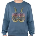 thumbnail image 2 of Wings Dreamer Sweatshirt Unisex 3X-Large Indigo Blue, 2 of 5