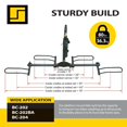 thumbnail image 4 of Stromberg Carlson Bike Rack BC-202 2 Inch Receiver Hitch Mount; Holds 2 Bikes; Up To 80 Pound Weight Capacity; Bike Wheel Rests In Loop; Foldable; Black; Steel, 4 of 6