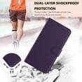 thumbnail image 2 of Case for Samsung Galaxy S22 Ultra with Credit Card Slot, Slim Luxury PU Rugged Non-Slip Grip Shockproof Bumper Full Body Protective Cover Men Women Phone Case for Galaxy S22 Ultra, Purple, 2 of 9